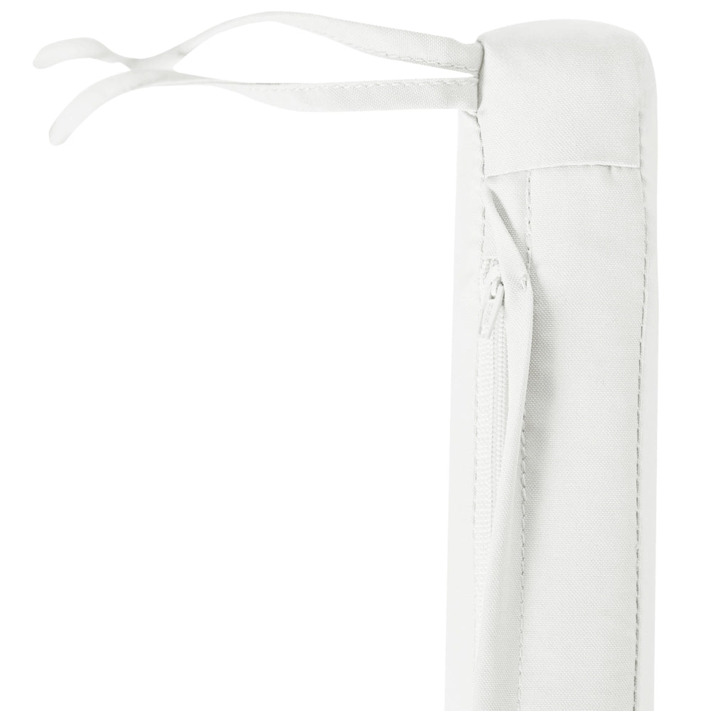 Set di 8 cuscini per sedie da giardino in tessuto di poliestere bianco sporco resistente ai raggi UV