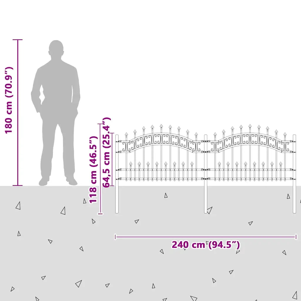 vidaXL Recinzione da giardino Bianco 115 cm