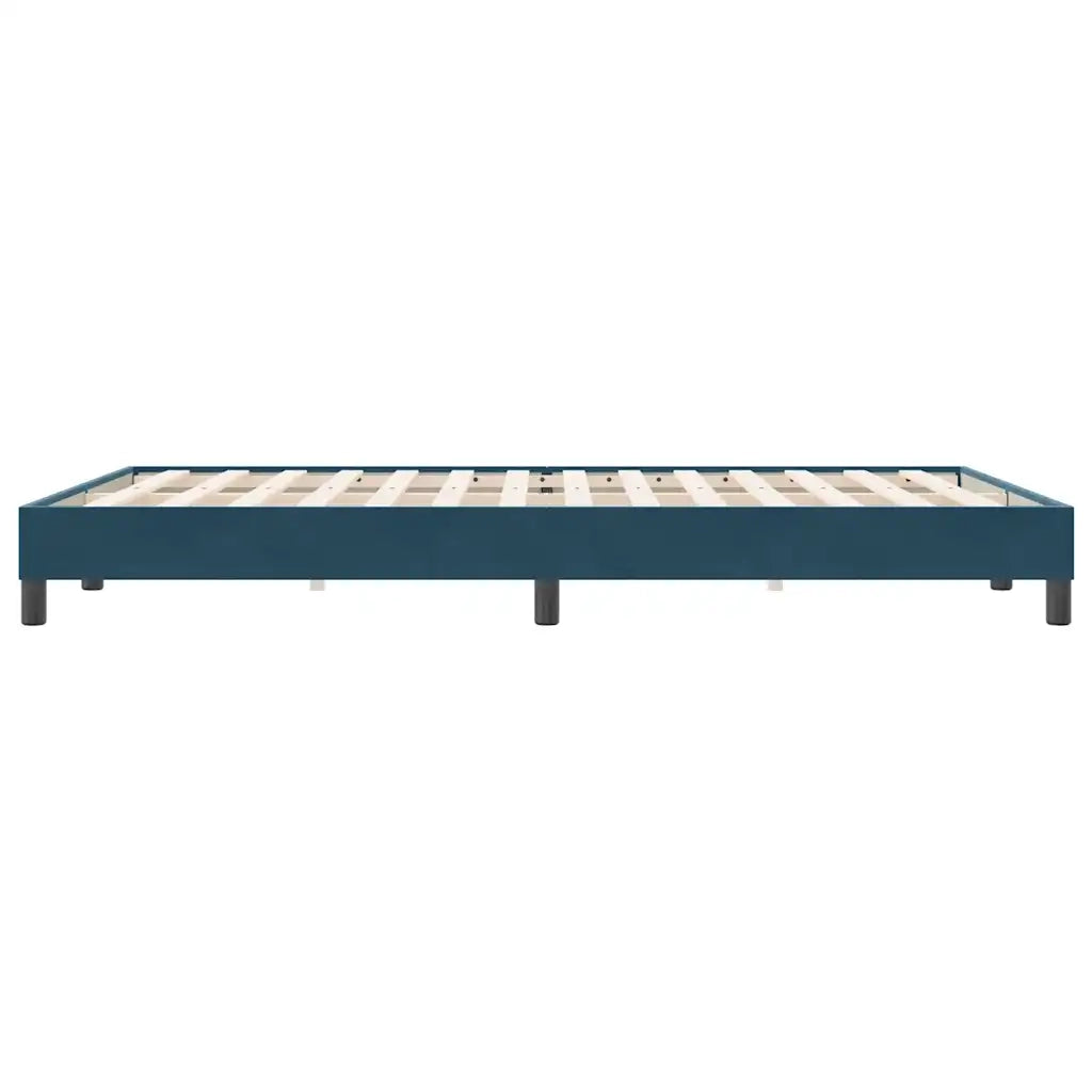 Giroletto senza Materasso-Struttura Letto Blu Scuro 160x220 cm in Velluto