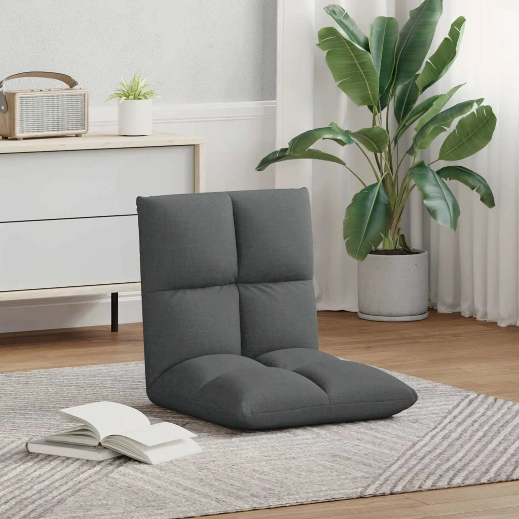 Sedia da Pavimento Grigio scuro 50 x 61 x 57 cm Tessuto 42028143