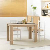 Tavolo da Pranzo Moderno per 4-6 Persone 120x69x75 cm Nero e Legno