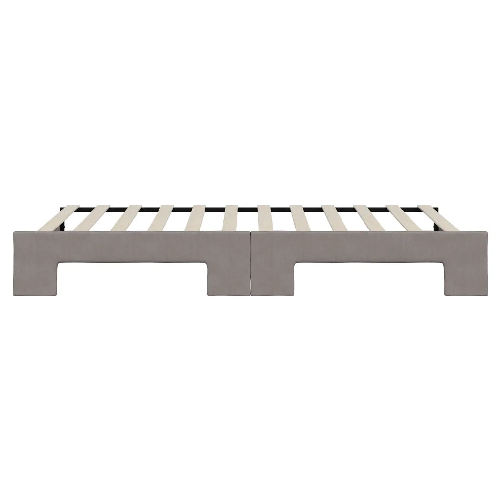 Divano Letto con Letto Estraibile-Sofa Letto-Daybed Tortora 100x200 cm in Tessuto 381879