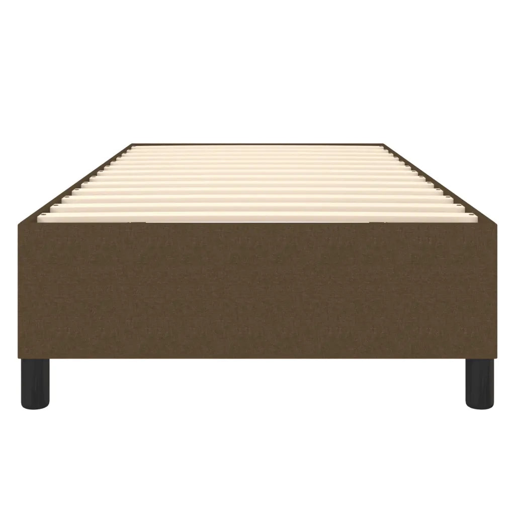 Struttura Letto a Rete a Molle-Giroletto Marrone Scuro 80x200 cm Tessuto 794336