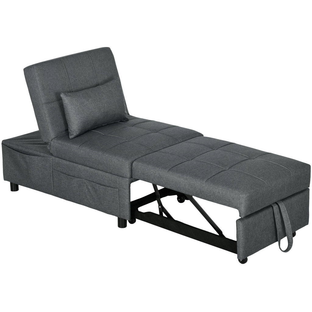 Poltrona Letto Singolo Reclinabile ¨C Zephmum ¨C Grigio Tessuto