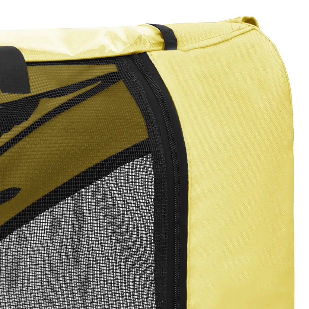 Rimorchio da Bici per Animali Domestici Giallo e Nero 92596