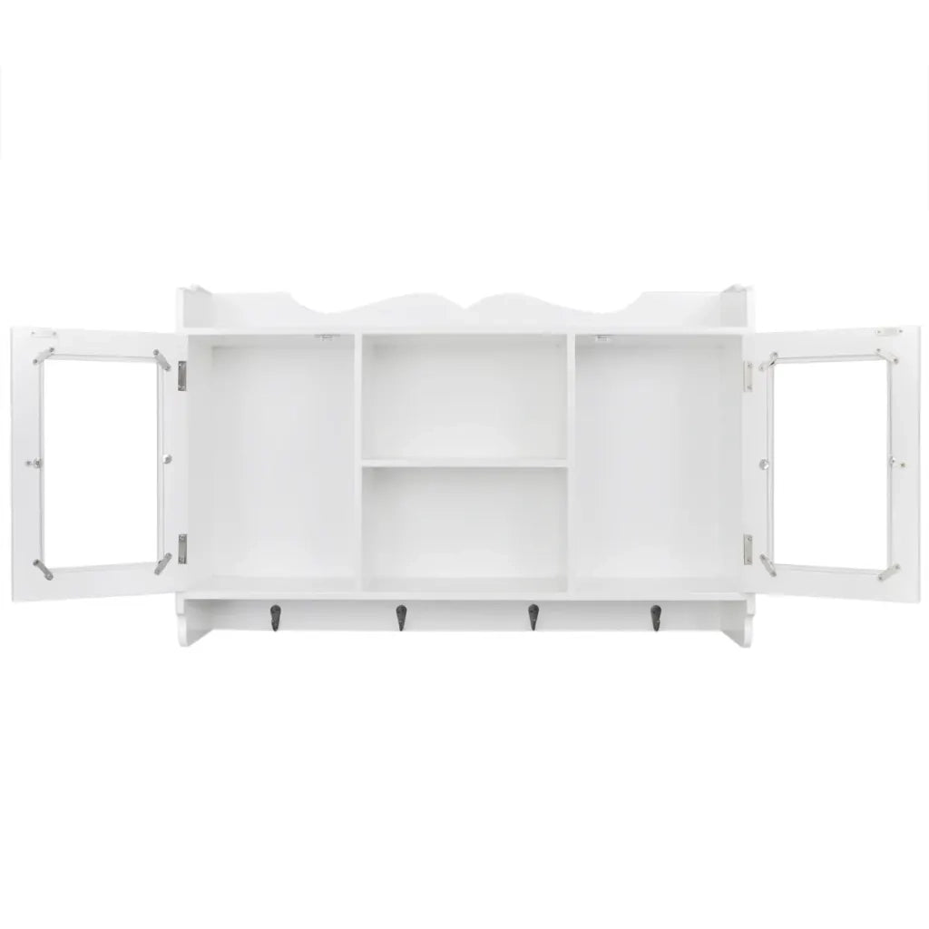 Armadietto sospeso porta DVD/Libri/Oggetti in MDF Bianco cod mxl 33400