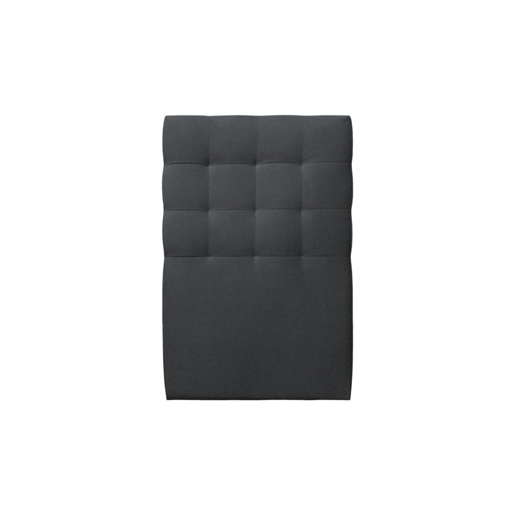 Letto 90x190 cm con testata imbottita - Tessuto velluto