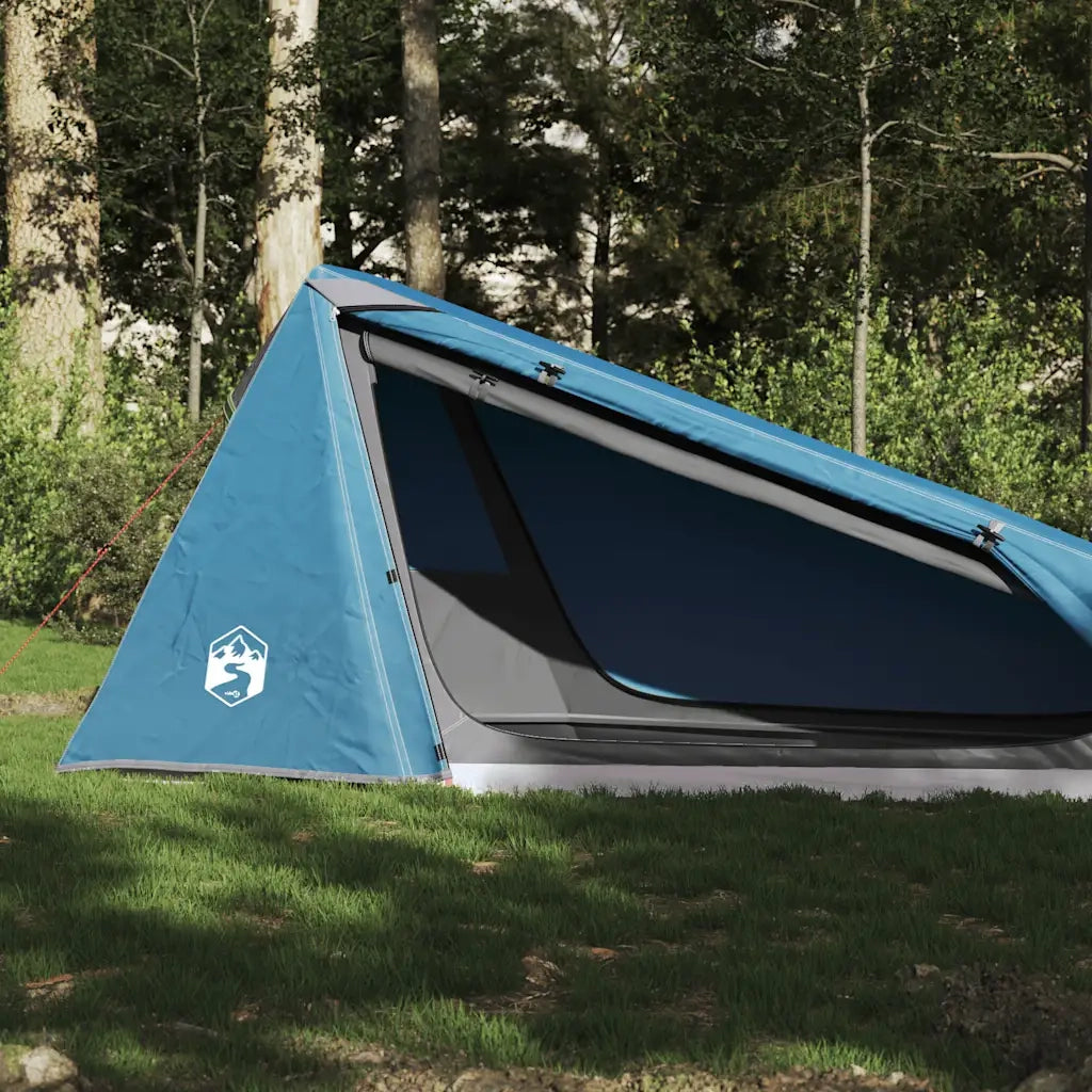 Tenda da Campeggio a Tunnel per 1 Persona-Tenda per Escursionismo Blu Impermeabile