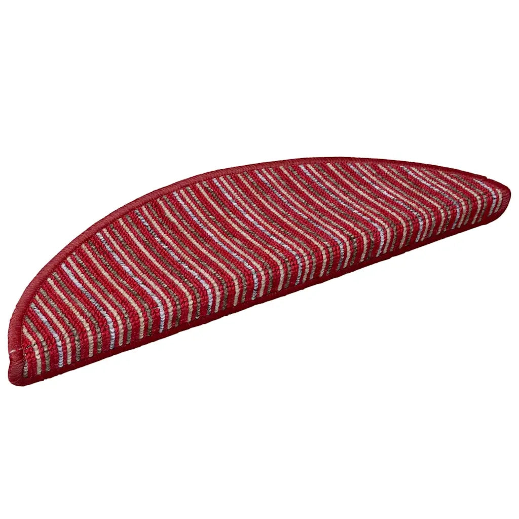 Tappetini per scale autoadesivi 15 pcs Rosso 56 x 17 x 3 cm 42011441