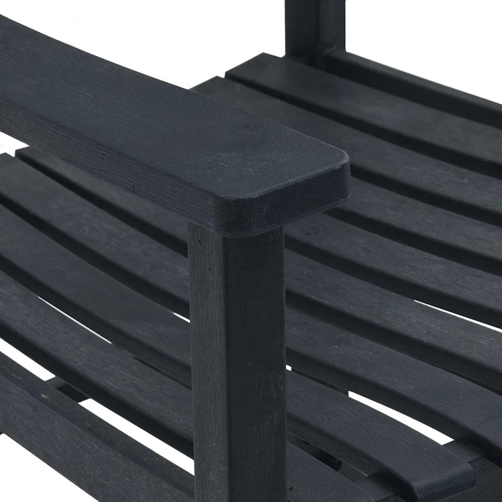 Sedia a Dondolo | Sedia da Giardino | Sedie da Esterno Nero 84 x 65 x 114 cm Resina