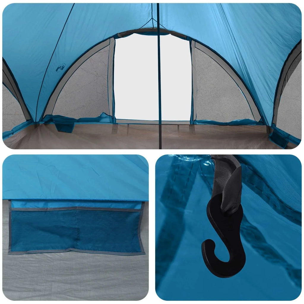Tenda Tipi con tetto Blu 18 Persone Poliestere e Acciaio 42028620