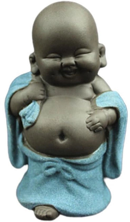 Statua ceramica artigianale di Maitreya, simbolo di amicizia per ufficio e casa, decorazione per la casa e regalo.