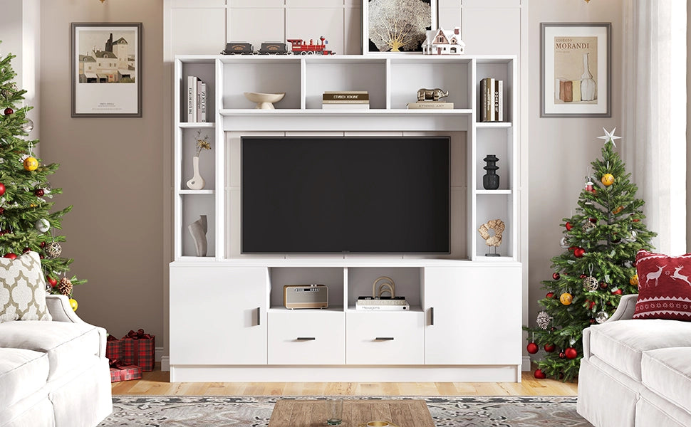 Cassettiera per TV bianca in truciolare lunghezza 180 cm