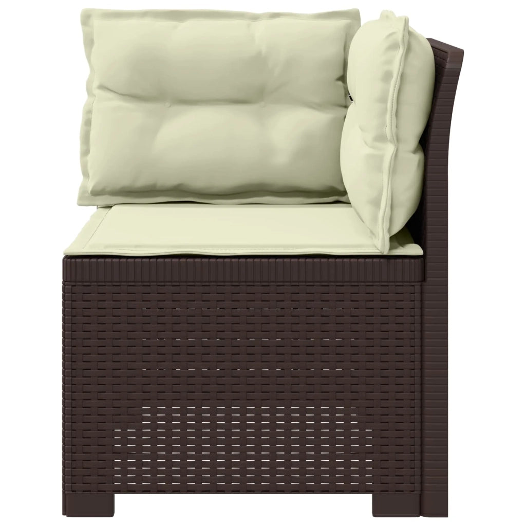 Divano da esterno-Divano da Giardino a 1 Posto con Cuscini Aspetto Rattan PP 174113