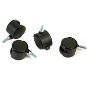SET 4 RUOTE IN NYLON PER MONTANTI D.25MM