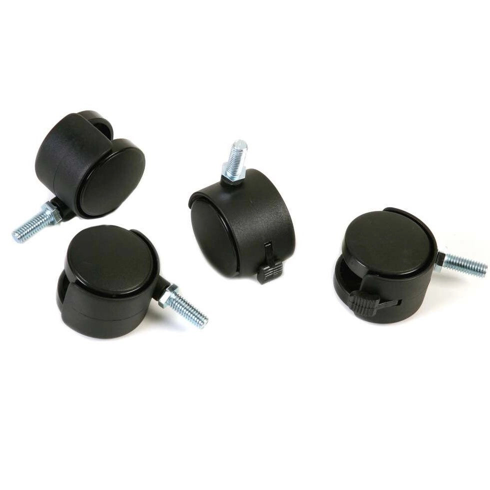 SET 4 RUOTE IN NYLON PER MONTANTI D.25MM