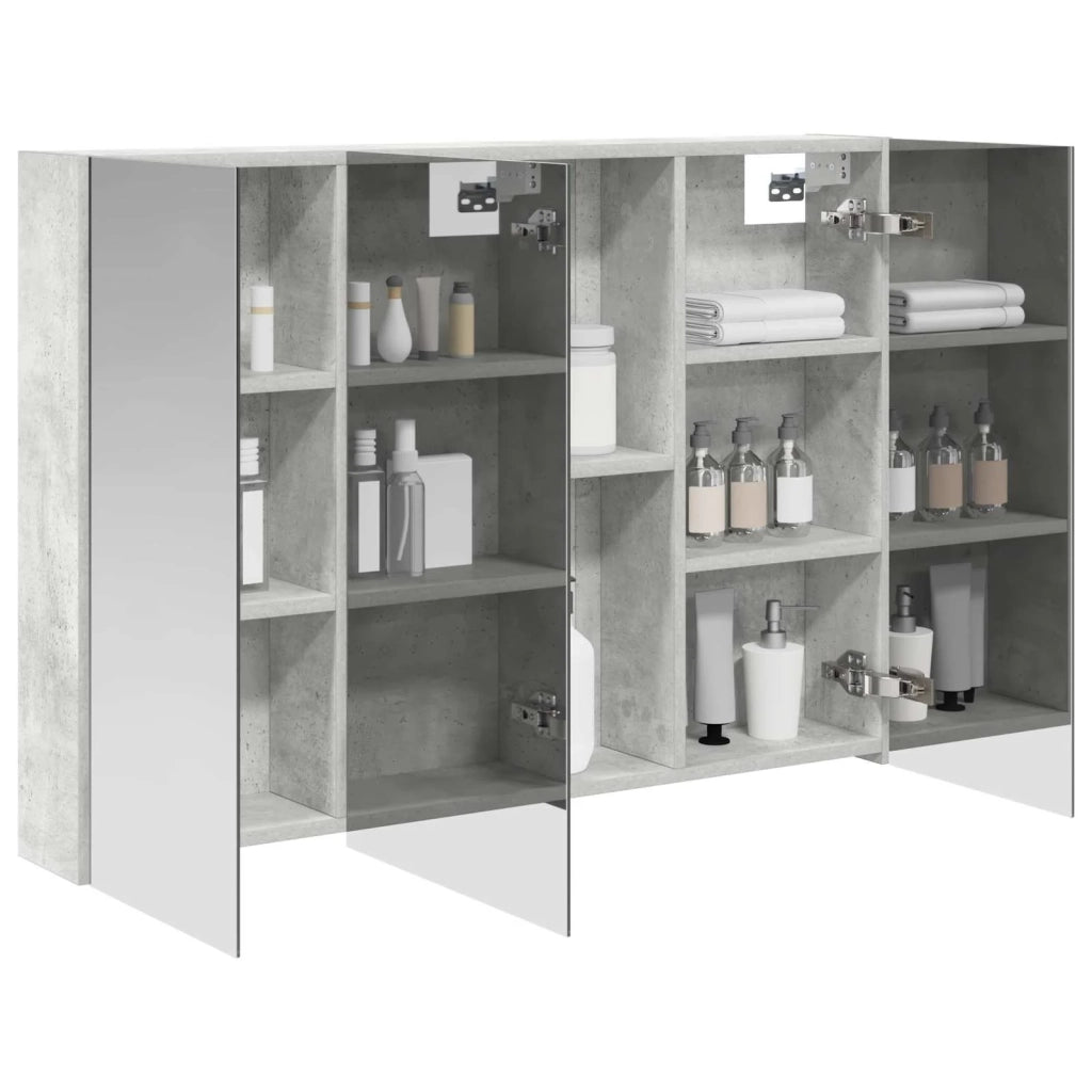 Mobiletto per specchio da bagno con lo scaffale Grigio cemento