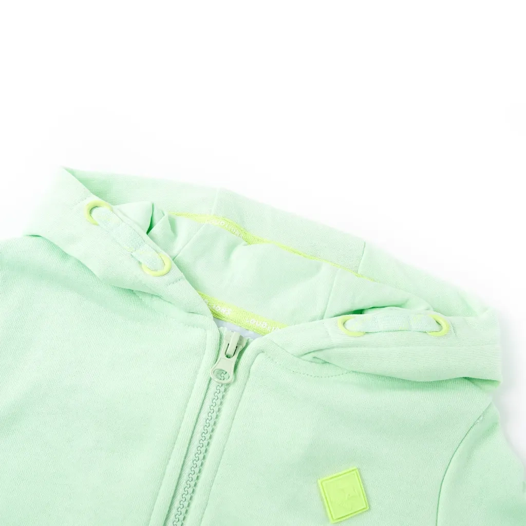 Felpa con Cappuccio e Cerniera per Bambini Verde Brillante 92cod mxl 85709