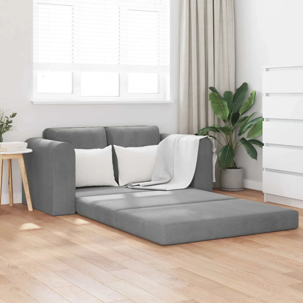 Divano letto | Sof¨¤ letto | Letto singolo Grigio scuro 148 x 71 x 83 cm Velluto
