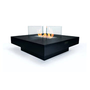Camino a bioetanolo Alife, Caminetto ecologico, Focolare senza fumo, Riscaldatore ad etanolo, Made in Italy, 70x70 h36 cm, Nero