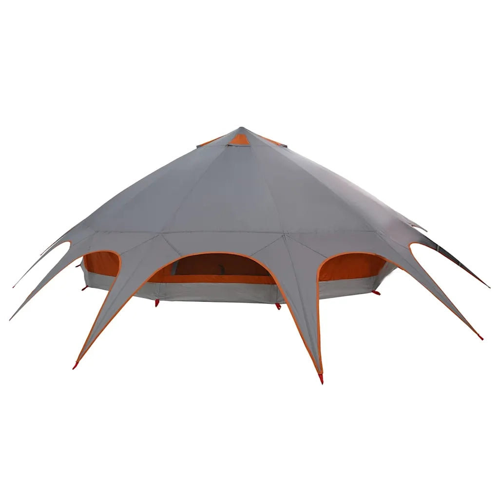 Tenda Teepee per 9 Persone con tetto Grigio e arancione