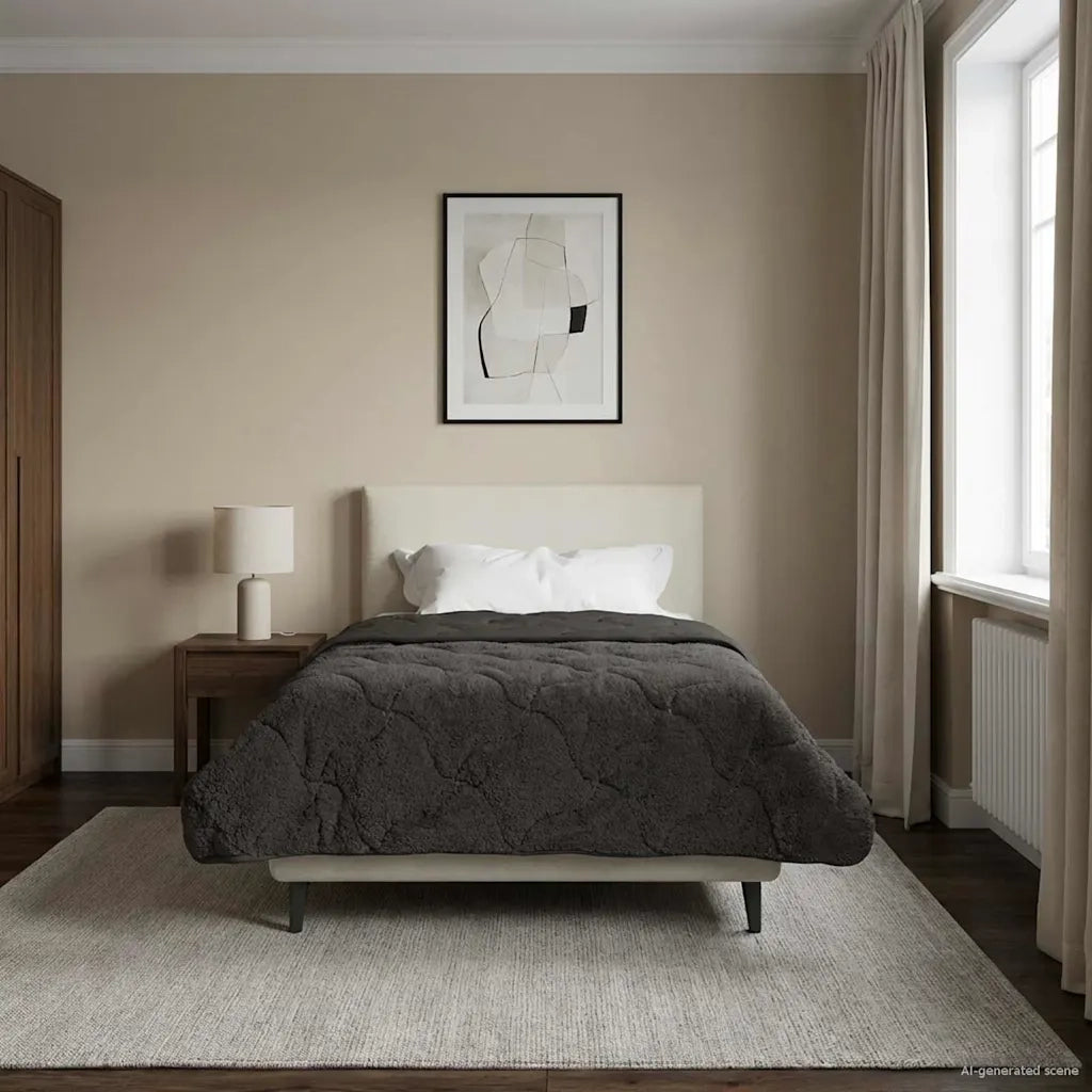 Duvet Invernale Trapuntato Antracite 140 x 220 cm