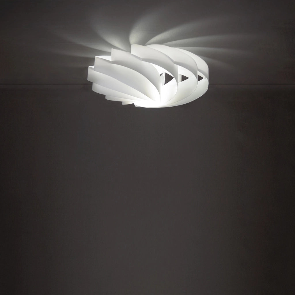 Plafoniera Moderna Flat Polilux ® Bianco 1 Luce E14