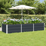 Fioriera Antracite 240 x 80 x 45 cm Acciaio 42018194