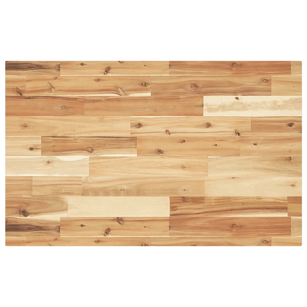 Piano Tavolo Rettangolare 120x50x4cm Legno Massello di Acacia