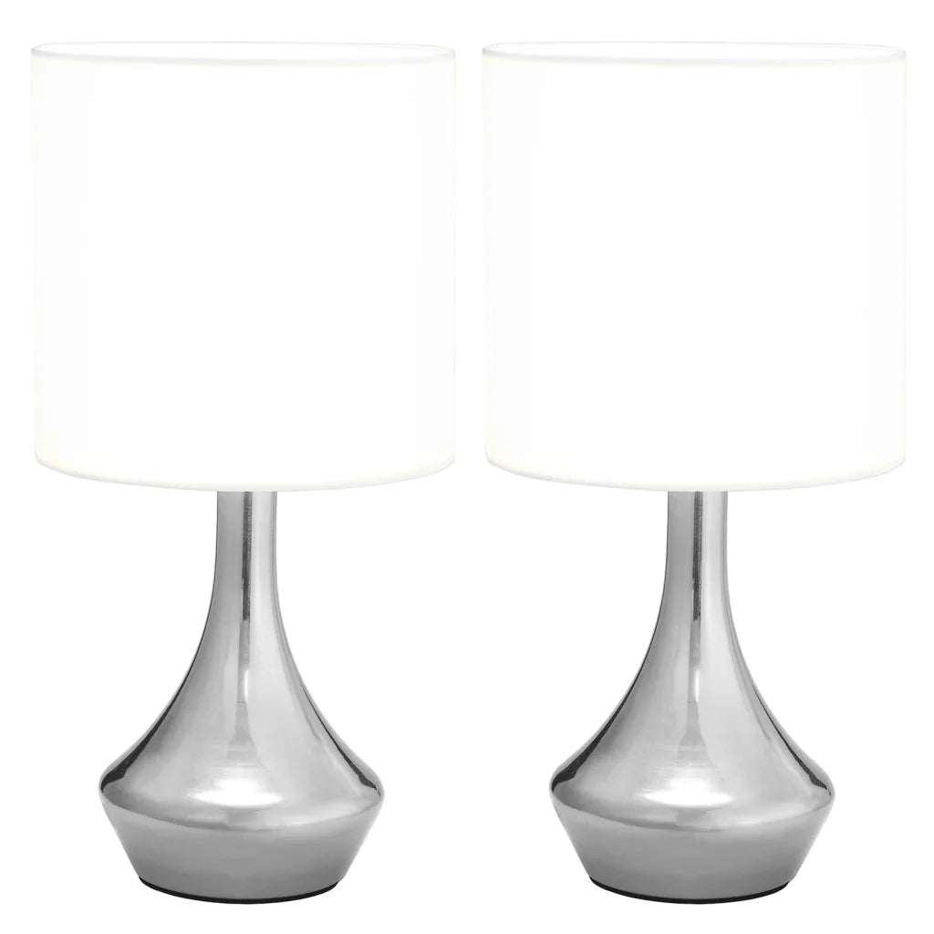 Lampade da Tavolo 2 pz Pulsanti Touch Bianche E14 CFW2562135