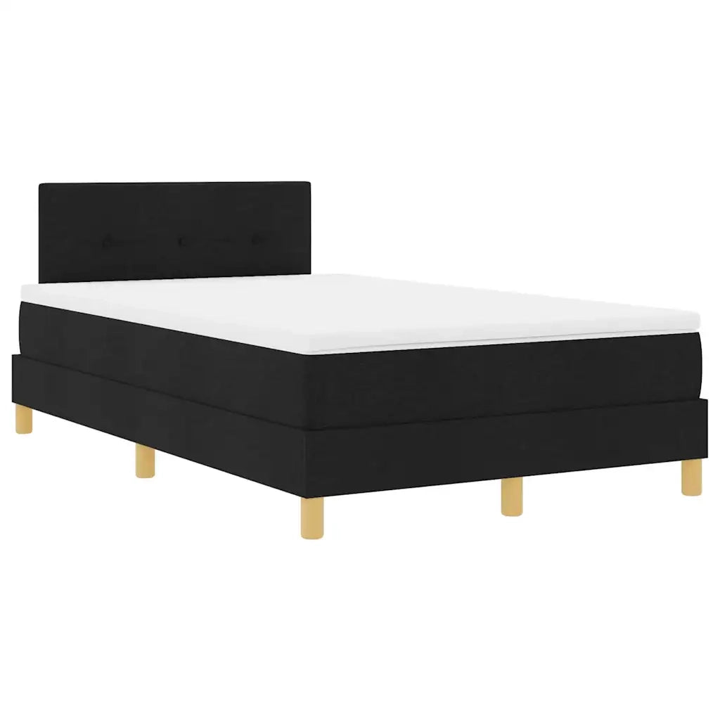 Letto a Sorgente LED con strisce LED Nero 120 x 200 cm Tessuto 3342431
