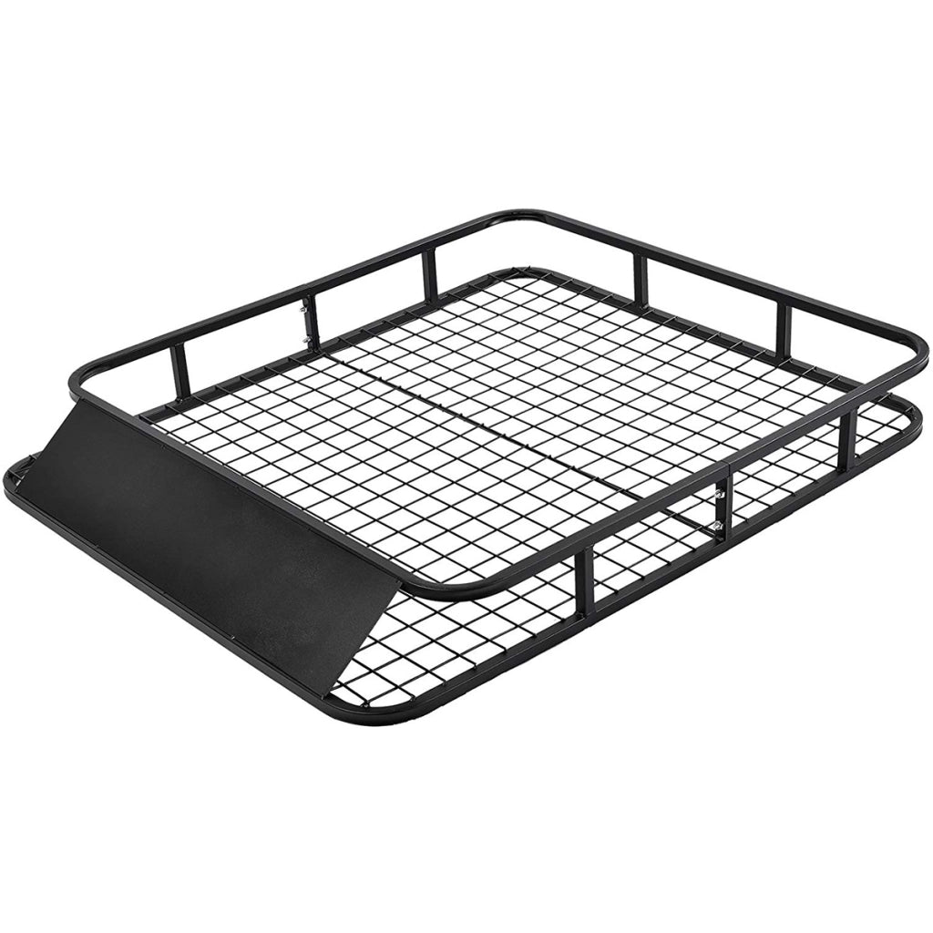 Cesto portabagagli universale per SUV camion, Portapacchi per auto con carenatura vento 122,5x102x15cm Nero