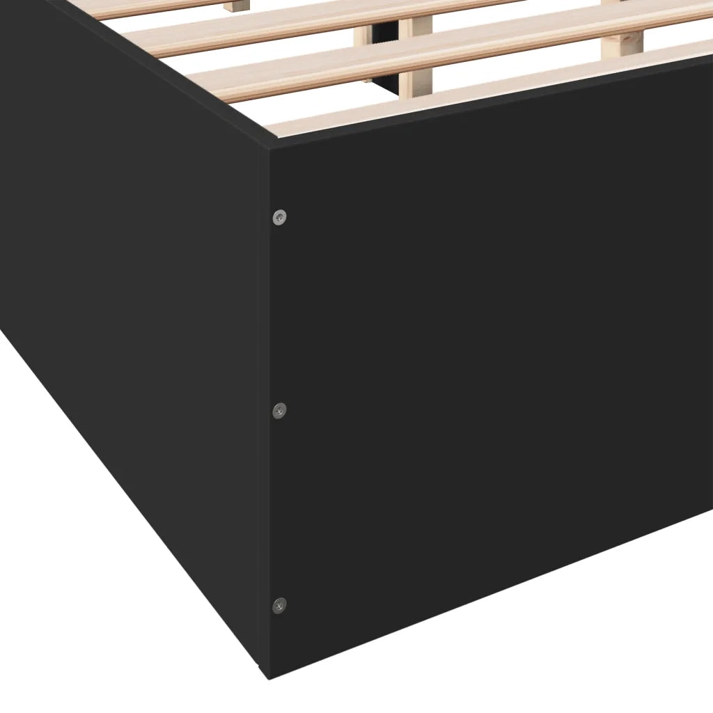 Giroletto Nero 135x190 cm in Legno Multistrato 3281036