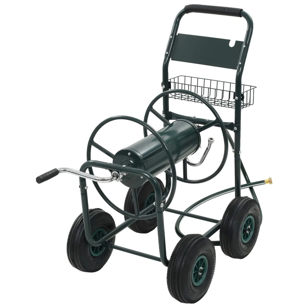 Carrello Avvolgitubi da Giardino Connettori 1/2" 75 m Acciaio