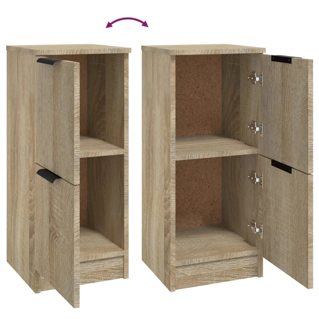 Credenze 2 pz Rovere Sonoma 30x30x70 cm in Legno Multistrato 811176