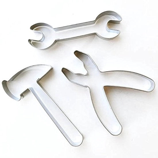 Set di 3 martelli/chiavi/clip, forma biscotto, forma biscotto in acciaio inossidabile