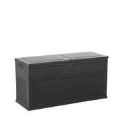 Baule multiuso Toscana 320 litri per interno in resina effetto rattan colore antracite Toomax