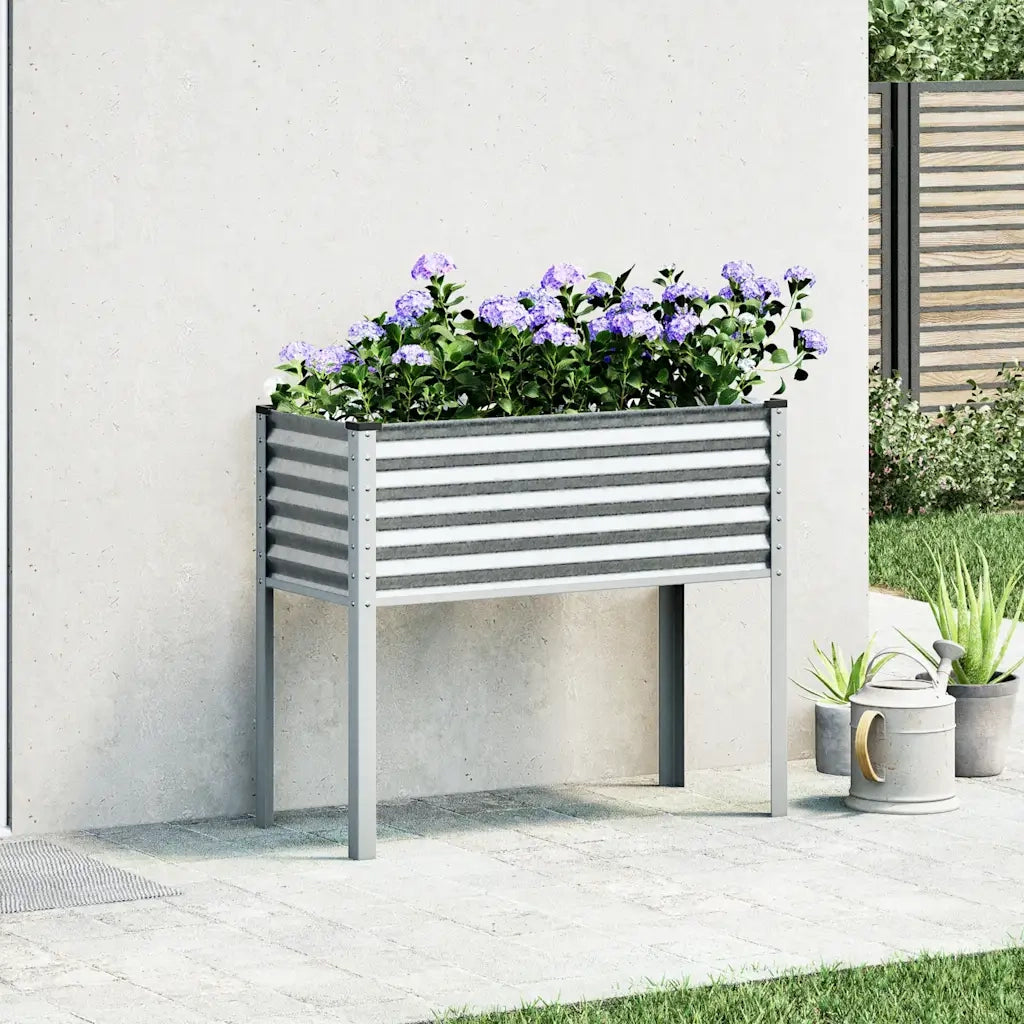 Fioriera da Giardino-Vaso da Esterno 100x45x90 cm in acciaio zincato