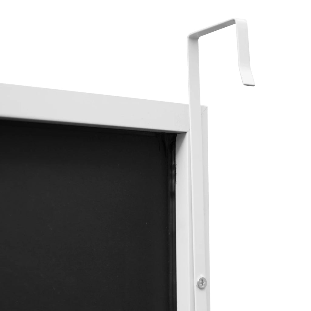 Specchio decorativo per porta dal design moderno 120 x 37 x 2 cm bianco 03_0010149