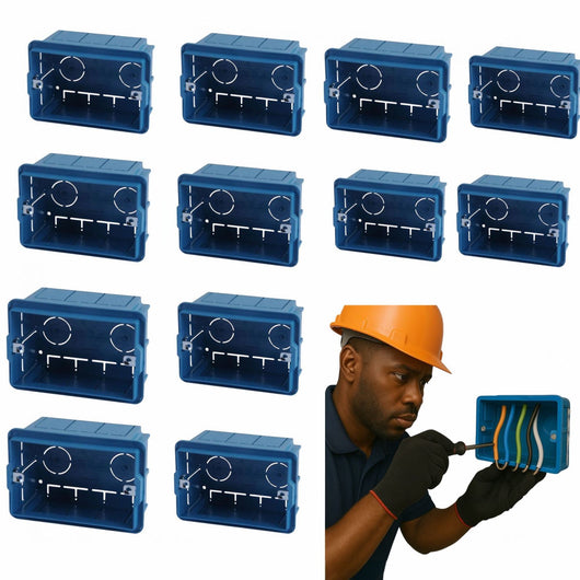 12 Cassette da Incasso 503 IP40 Scatole Elettriche da Parete per Interruttori