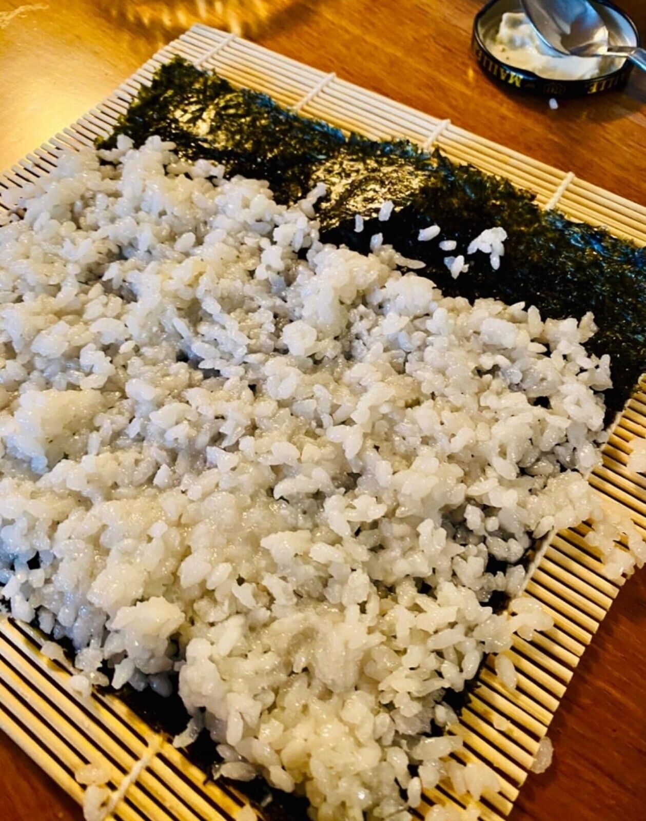 12 Pz Stuoia per Sushi Tappetino in Bambù Naturale per Arrotolare il Sushi 69758
