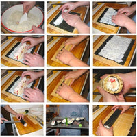 12 Pz Stuoia per Sushi Tappetino in Bambù Naturale per Arrotolare il Sushi 69758