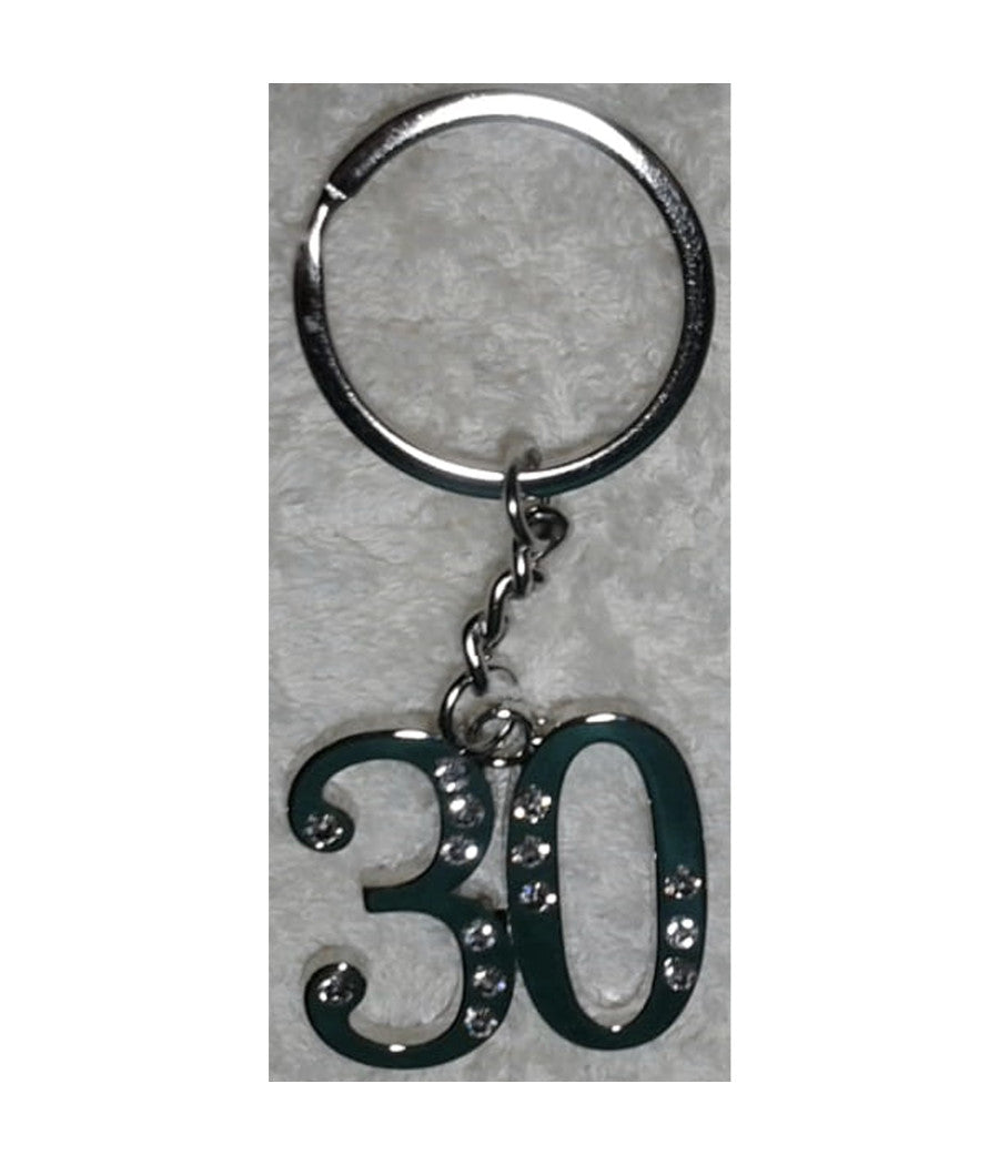 12 Portachiavi Porta Chiave Con Numero 30 Bomboniere Confetti Per Compleanno         