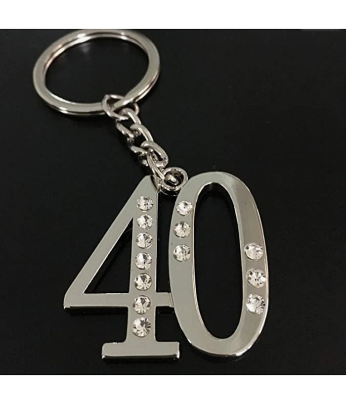 12 Portachiavi Porta Chiave Con Numero 40 Bomboniere Confetti Per Compleanno         