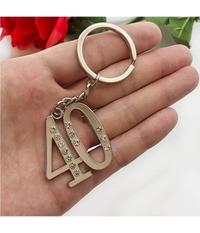 12 Portachiavi Porta Chiave Con Numero 40 Bomboniere Confetti Per Compleanno         