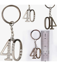 12 Portachiavi Porta Chiave Con Numero 40 Bomboniere Confetti Per Compleanno         