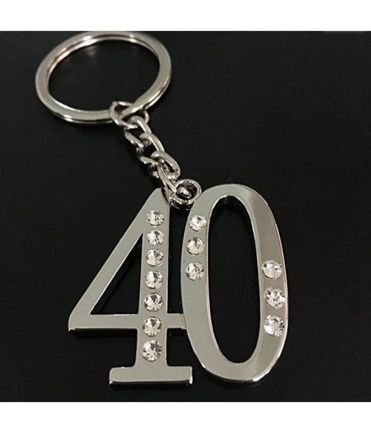 12 Portachiavi Porta Chiave Con Numero 40 Bomboniere Confetti Per Compleanno         