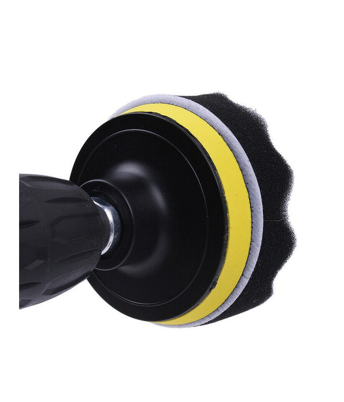 12 Pz Kit Di Spugne Lucidanti Con Adattatore Per Lucidatura Auto 5" Platorello         