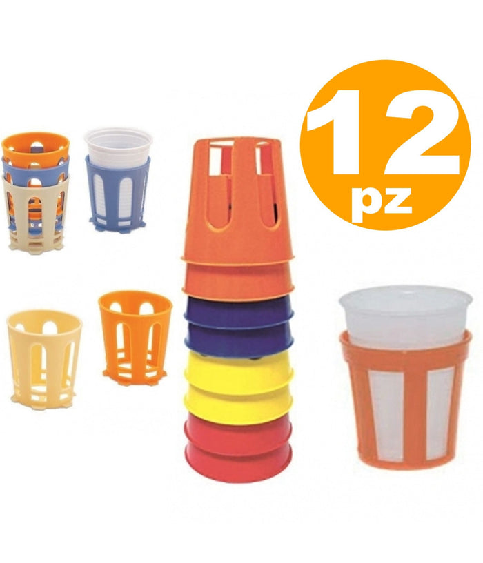 12 Pz Sottobicchieri Reggibicchieri In Plastica Reggi Sotto Bicchieri Bicchiere         
