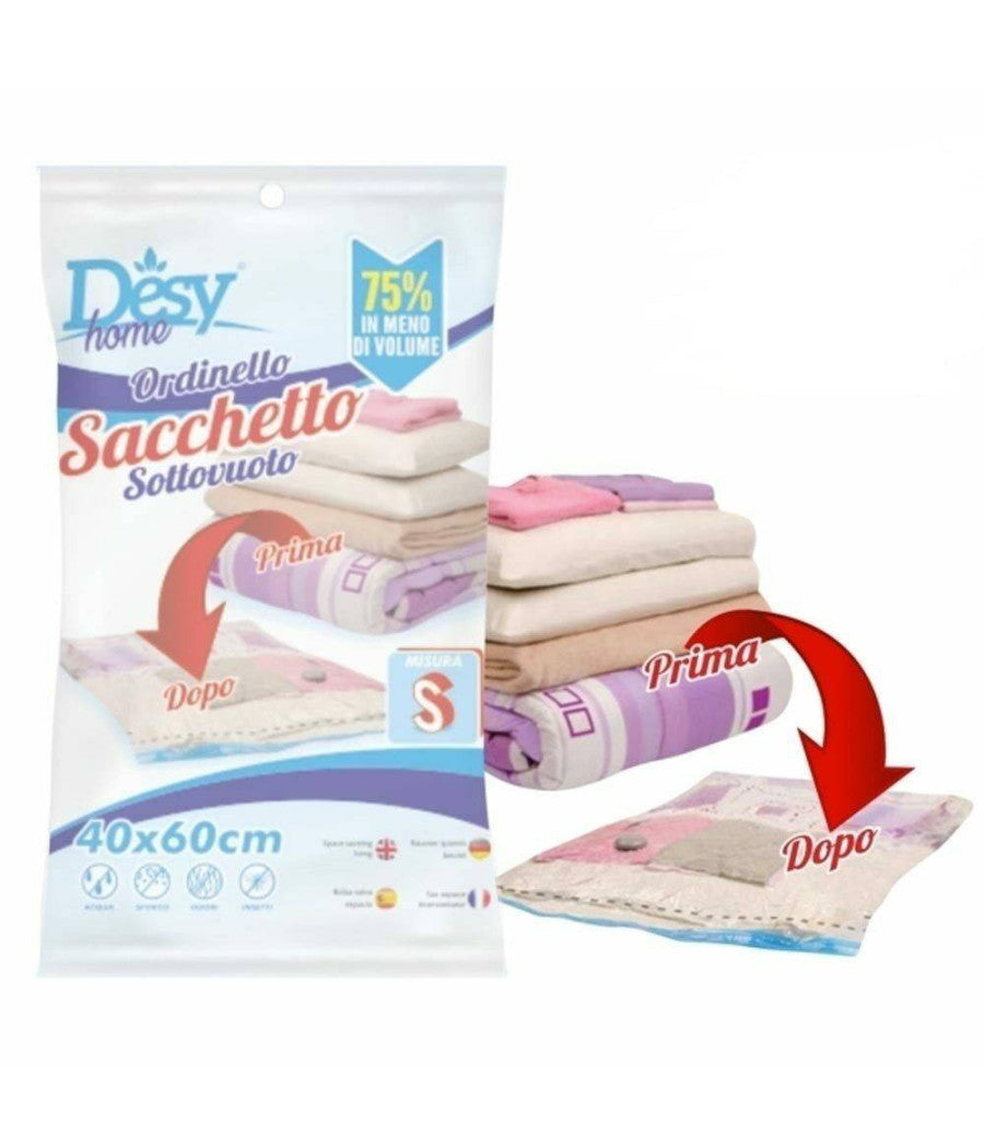 12 Sacchetti Sottovuoto Salvaspazio 40x60 Buste Sacco Salva Spazio Abiti Piumoni         